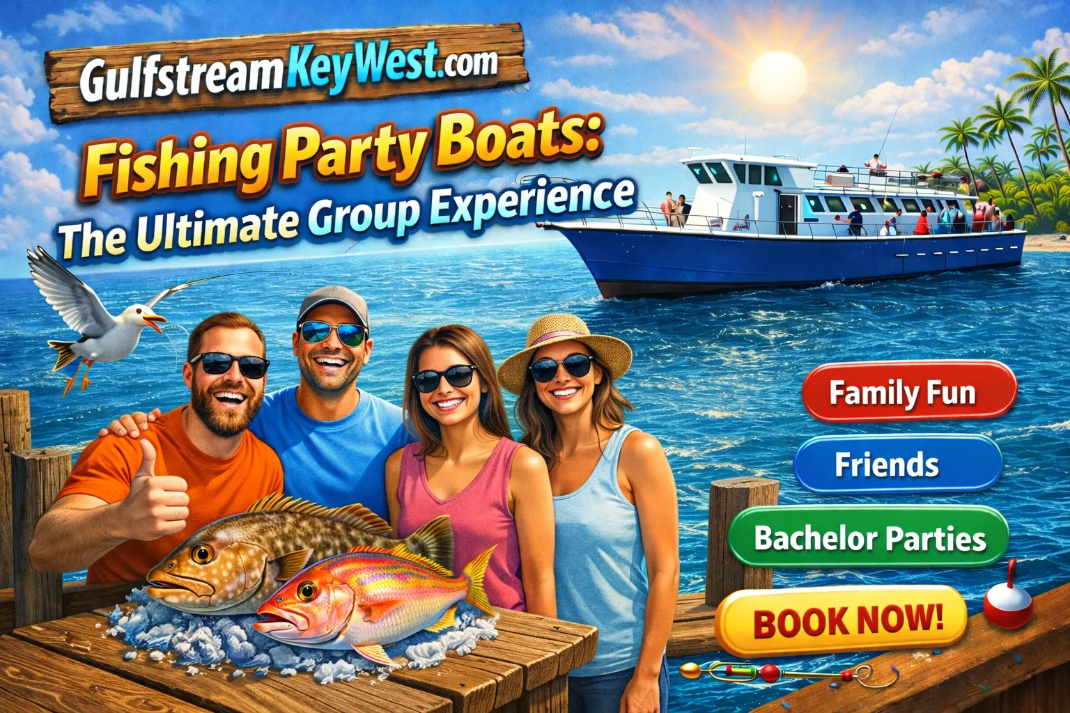 Fishing Party Boats: The Ultimate Group Experience - Key West fishing tips and news from Gulfstream