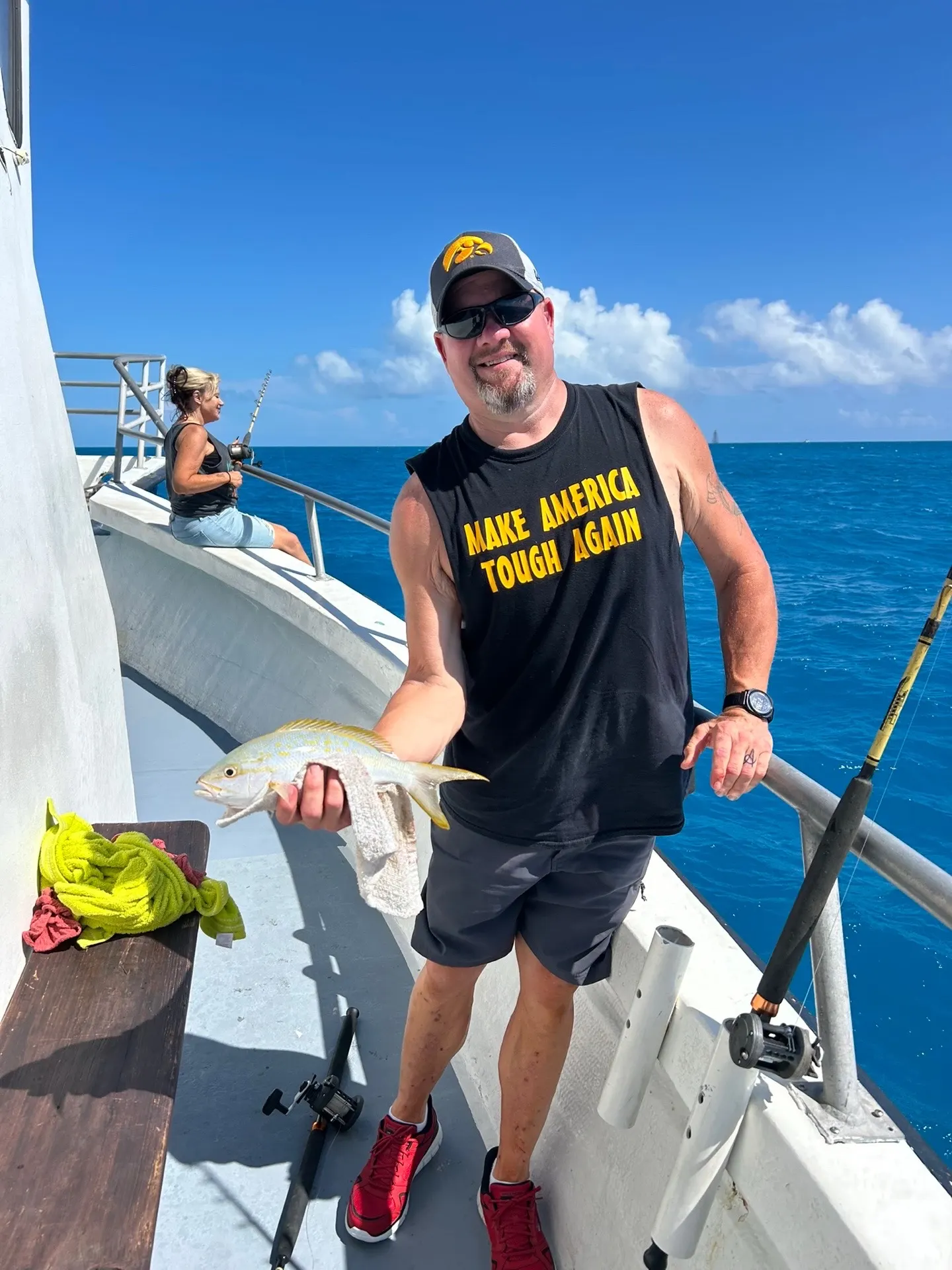 Yellowtail snapper caught on a Gulfstream Fishing Key West reef trip